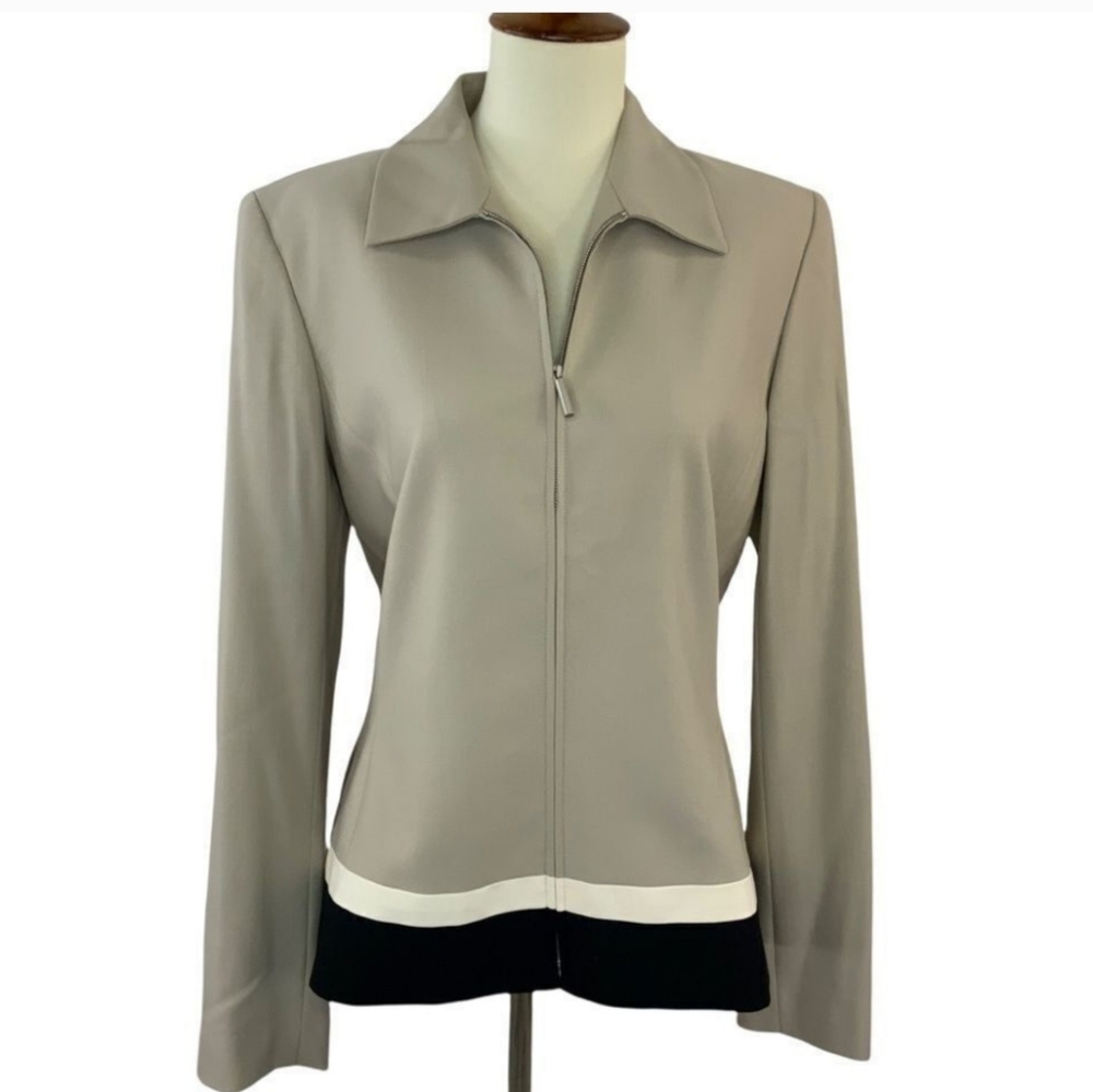 DANA BUCHMAN dead stock color block clay blazer size 6